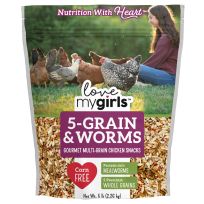 Love My Girls™ 5-Grain & Worms Corn-Free Gourmet Chicken Snacks, 15198, 5 LB