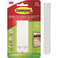 Command® Adhesive Picture Hanging Strips, 3 LB, 4-Pack, 1240969