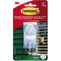 Command® Adhesive Clear Outdoor Window Hook, 4 LB, 3437589