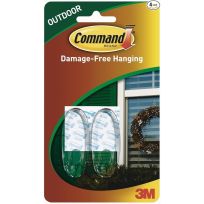 Command® Adhesive Clear Window Hook, 2 LB, 2-Pack, 3437613