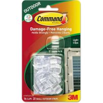 Command® Clear Outdoor Light Clips, 16-Pack, 6987143