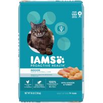 IAMS ® ProActive Health™ Adult Indoor Dry Cat Food, Chicken and Turkey, 10207085, 16 LB Bag