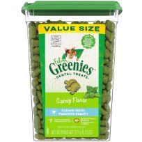 Greenies™ Feline Dental Treats, Catnip Flavor, 471-467-15, 9.75 OZ Tub