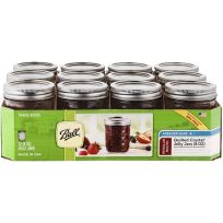 Ball® Regular Mouth Quilted Crystal Jelly Jars, 12-Count, 81200, 1/2 Pint