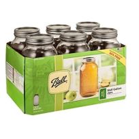 Ball® Wide Mouth Canning Jars, 6-Count, 68100, 0.5 Gallon