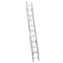 Werner Type III Aluminum D-Rung Extension Ladder, D1120-2, 20 FT