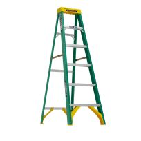Werner Type II Fiberglass Step Ladder, 5906, Green, 6 FT