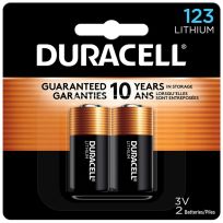 Duracell Specialty Lithium Battery, 2-Pack, DURDL123AB2PK, 123