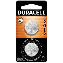 Duracell Specialty 3V Lithium Coin Battery, 2-Pack, DURDL2016B2PK, 2016