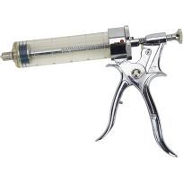 Ideal Pistol Grip Syringe, Chrome, AA014, 50 cc