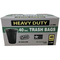 Revolution Materials Trash Bags, FH40BK40, Black, 40 Gallon