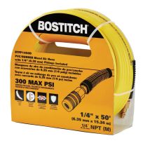 Bostitch PVC/Rubber Blend Air Hose with 1/4" Fitting, BTFP1450D, 50 FT