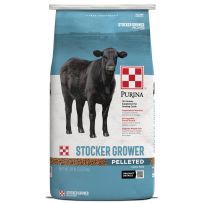 PURINA® 4-Square Stocker Grower Pelleted Cattle Feed, 46877, 50 LB Bag