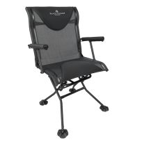 BLACK SIERRA EQUIPMENT® Deluxe Swivel Arm Chair, HCH-001-BK, Black