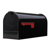 Gibraltar Heavy Duty Post-Mount Large Mailbox, E1600BAM, Black