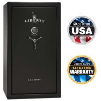 LIBERTY SAFE USA 30-Gun E-Lock Safe, US30-BKT-60E, Black Textured