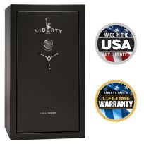 LIBERTY SAFE USA 36-Gun E-Lock Safe, US36-BKT-60E, Black Textured