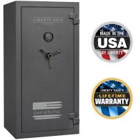 LIBERTY SAFE Centurion 32-Gun E-Lock Safe, CN32-GTT-E-LF, Granite Textured