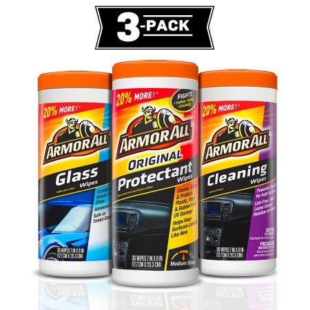  Armor All Car Cleaning Wipes Kit, Includes Protectant