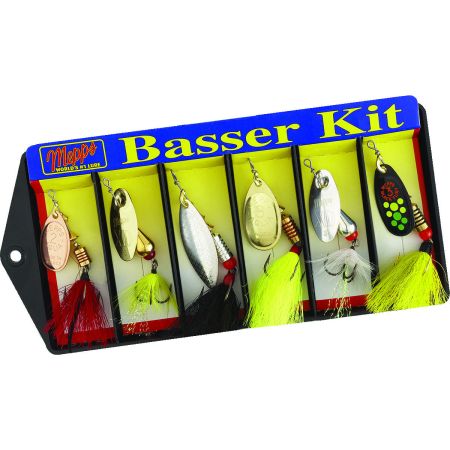 Bomgaars : Mepps Basser Kit - 6 Lure Dressed Treble Hook Assortment :  Spinners