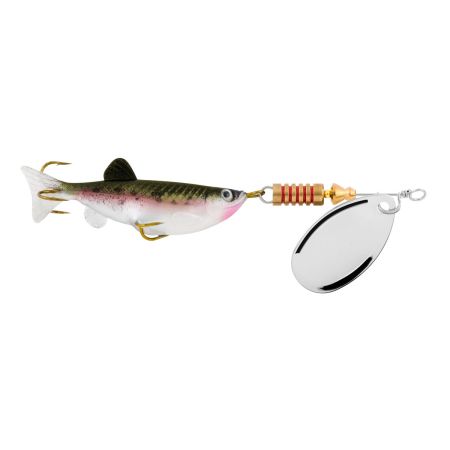 Bomgaars : South Bend Bend Minnow Spinner, 1/4 OZ, Silver Rainbow