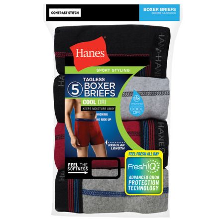 Hanes Men's Cotton Briefs 2X-3X Cool Dri Mid-Rise Sport Styling 5-Pack  FreshIQ