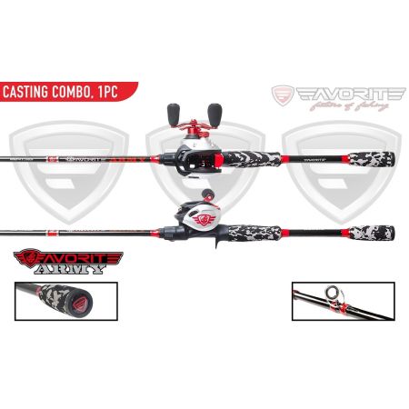 Bomgaars : Favorite Fishing Favorite Combo Army C7' 0'', 1-Piece, MH LH :  Rod & Reels