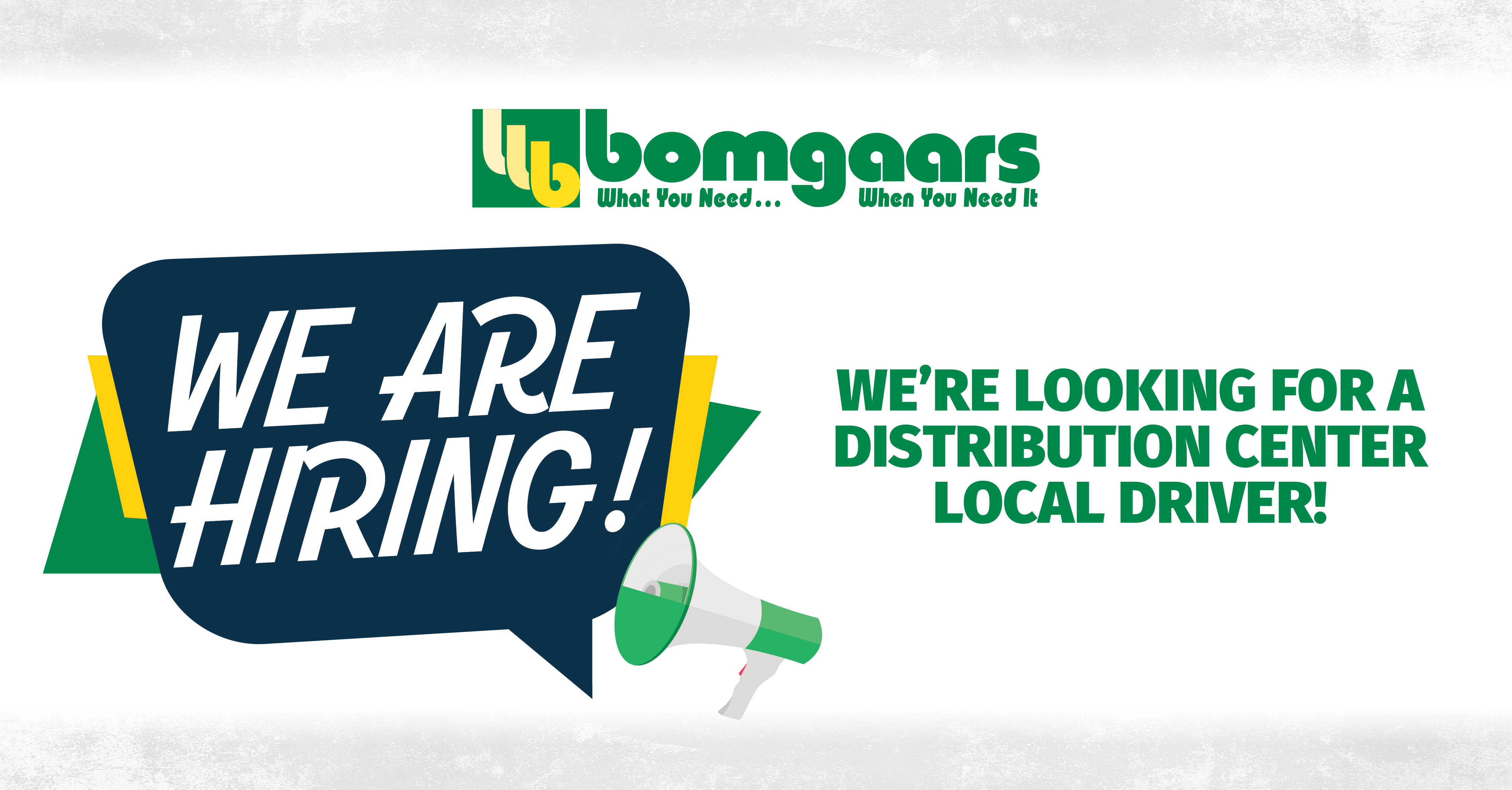 SIOUX CITY, IA Bomgaars DC Now Hiring - FT Distribution Center Local Driver